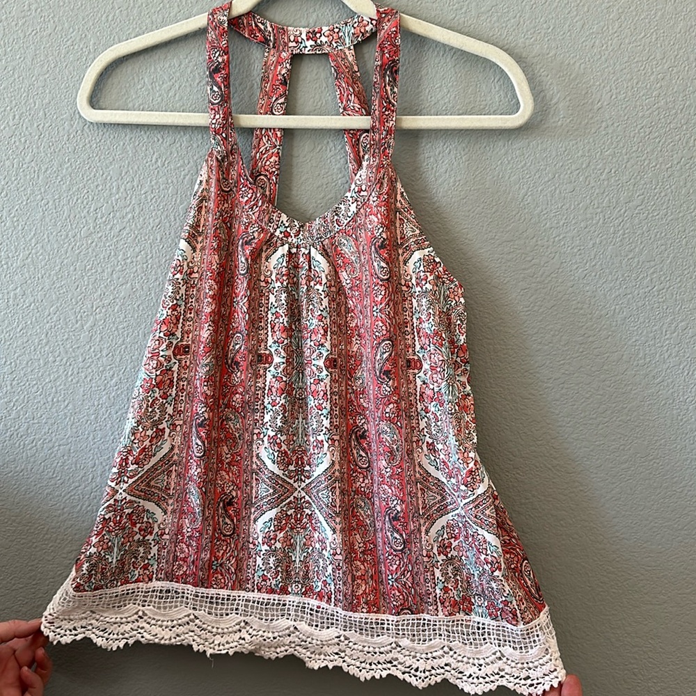 Zoe & Rose summer boho top, Women’s S. Beautiful neck/back detail, lace … - Picture 2 of 9